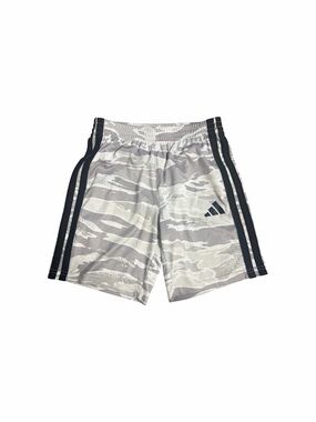 adidas Light Grey Camo Shorts with Black Stripes